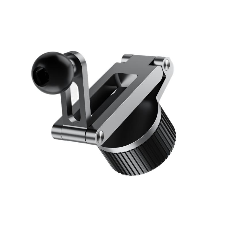 Magnetic Car Phone Holder With Zinc Alloy Dual-Axis Extension Arm Dashboard Mount Strong Magnet Adsorption Adhesive