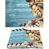Heat Resistant Summer Beach Placemat Anti Slip Tableware Pad Dining Table Linen Placemat  Household