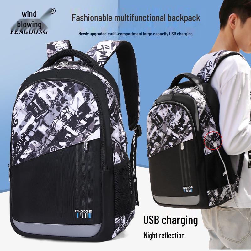 Universal Lightweight Large Capacity Backpack: Wear-resistant, Multifunctional, Load-reducing Travel & Student Schoolbag.