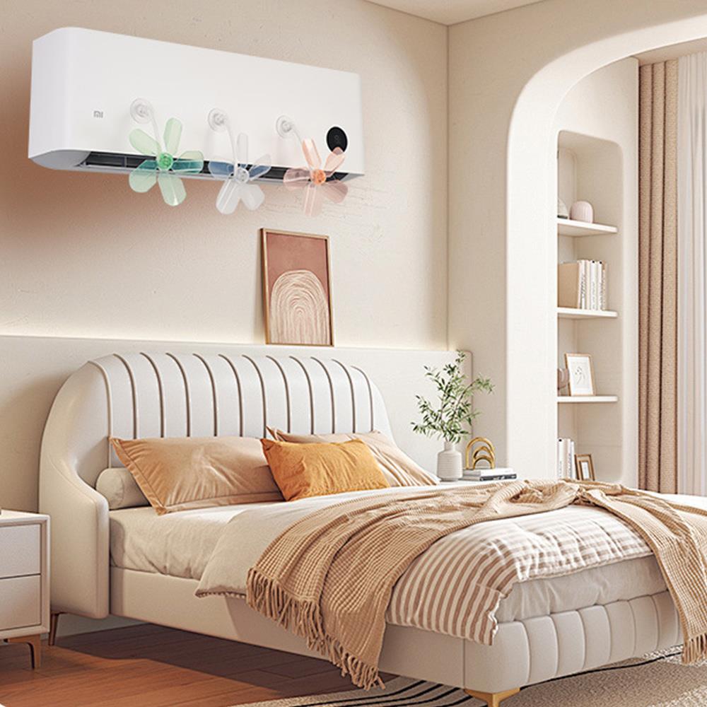 3Pcs Wall Mounted Conditioning Guide Fan Plastic Windmill Suction Cup Air Conditioning Ventilator Adjustable Anti-Direct Blow