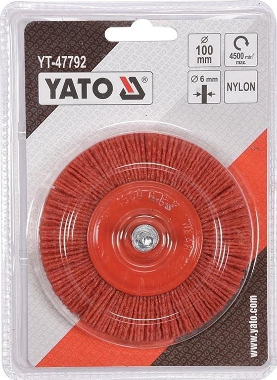 DISC BRUSH 100MM NYLON SHANK YT-47792 YATO