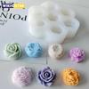 Silikonformen mit Blumen, 3D-Rose, Pfingstrose, Schokoladenkuchen, Backform, handgefertigt, Kerze, Seife, Gips, Kunstharz, Bastelwerkzeuge