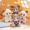 Cute Vinyl Face Plush Sheep Keychain Bag Charm Zoo Animal Doll Pendant Soft Stuffed Toy Accessory