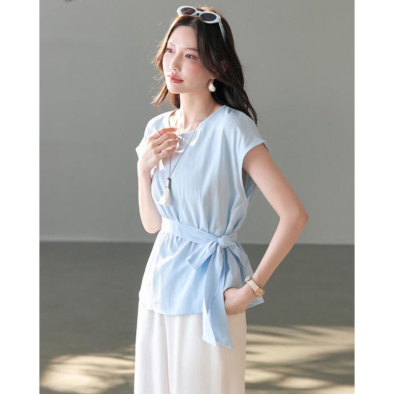 TERRE BLEUE Women s Summer Short Sleeve T-Shirt L