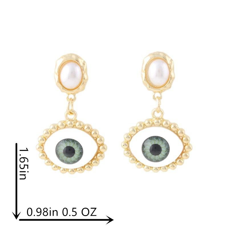 Středověké Náušnice Návrat Ďáblovo Oko Francouzský Dvůr Retro Vynikající Haute Náušnice