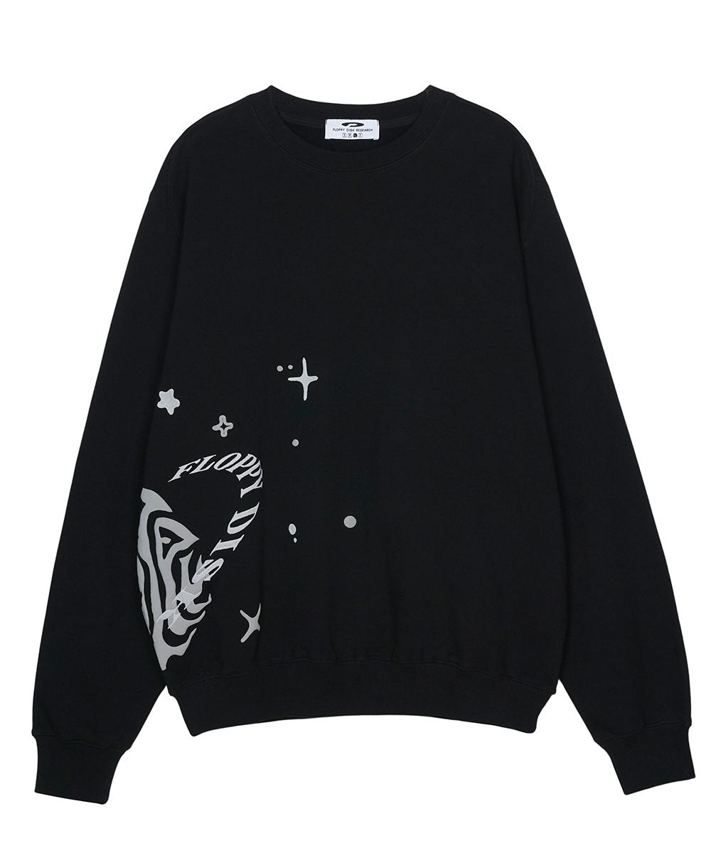 Fdr Twinkle Bloom Свободный свитшот с круглым вырезом Черный Black/M