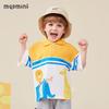 MQDMINI Boys' Cartoon Spliced Short Sleeve Polo Shirt