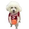 Dog Basketball Player Costume Funny Outfit with 3D Ball Cute Pet Basketball Apparel for Cosplay Photoshoot Festive Costume