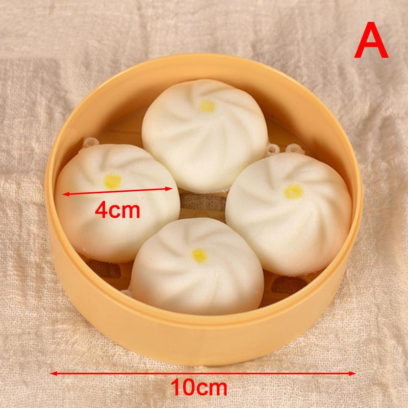 Simulation Steamed Stuffed Bun Stress Relief Toy Soft Squeeze Sensory Toy