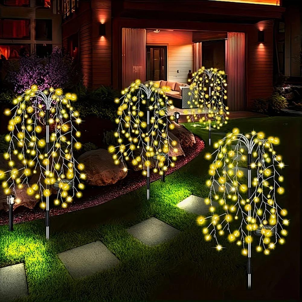 Outdoor LED Solar Fairy Lights Waterproof Landscape Pathway Decor Lawn Lamp for Villa Street Patio Balcony
