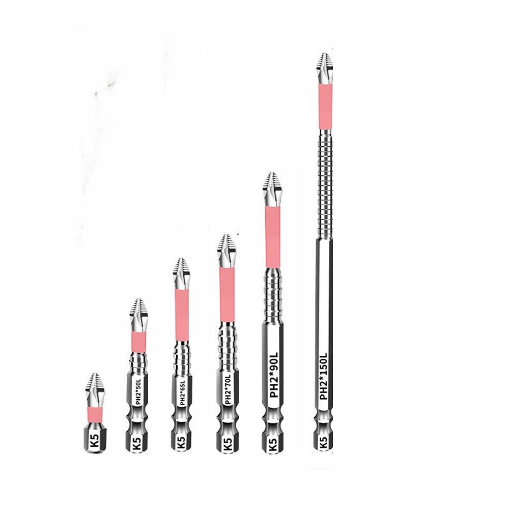6/10pcs High Torque Batch Head Impact Resistant Ph2 Screwdriver Bit  Screw Driver Hand Tool