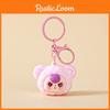 Three Baby Cute Cartoon Pile Coating Panda Head Pendant Keychain Gift For