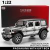1/22 Model Jeep Wrangler Diecast Toy Car Model, Scale Metal Alloy Vehicle for Kids Boys Girls Adults, Doors Open,Gifts Gray111