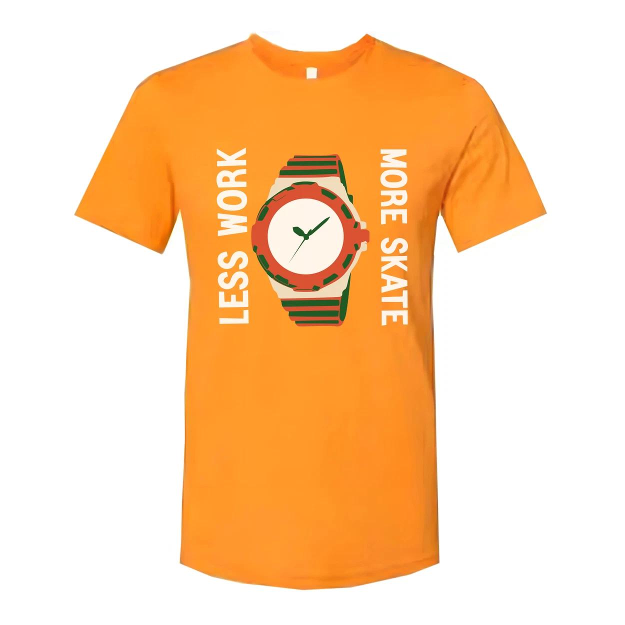 

Unisex Skateboard Graphic T Shirt With Colorful Watch Illustration And Less Work L