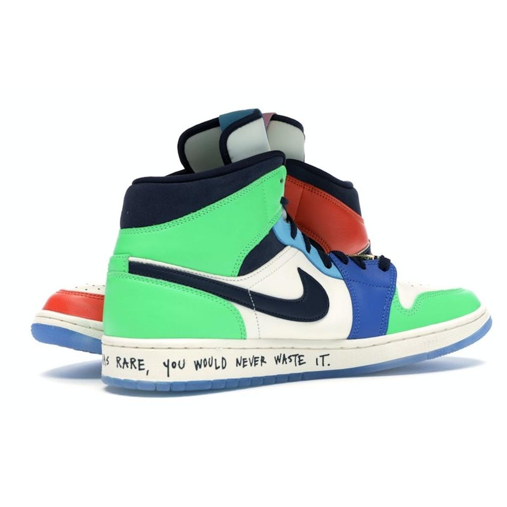 Melody Ehsani X  Air Jordan 1 Mid Fearless Women Sneakers Multi-Color White Black CQ7629-100