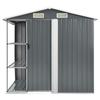 VidaXL Garden Shed with Shelf Grey 205x130x183 Cm Iron