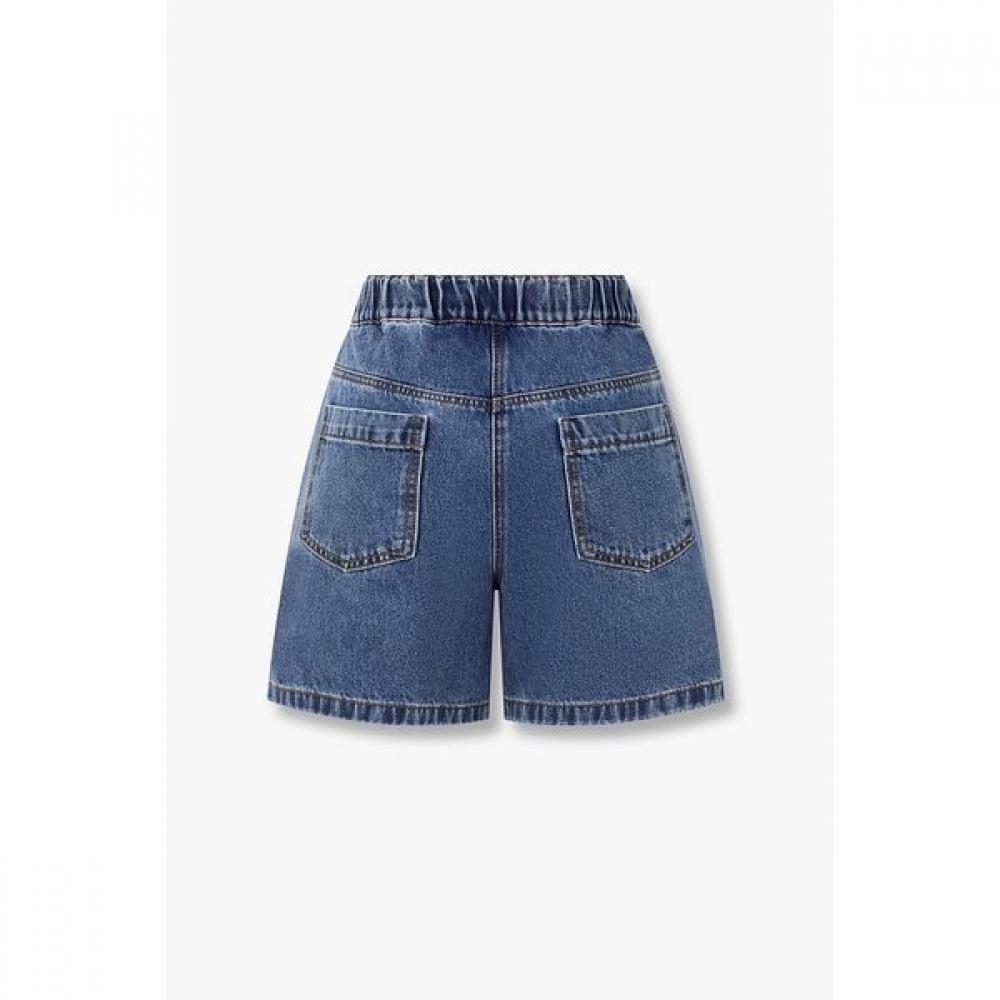 Studio Tomboy Denim Twill Back Banded Shorts  9176262983ct 