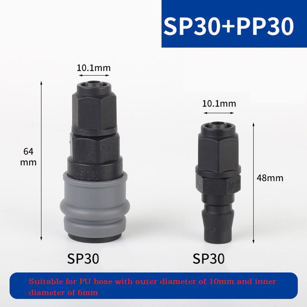 Quick Connector Plastic Steel 0.39inch Self-locking