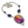 Natural Rainbow Solar Quartz 925 Sterling Silver Jewelry Necklace 18" ASN-6142