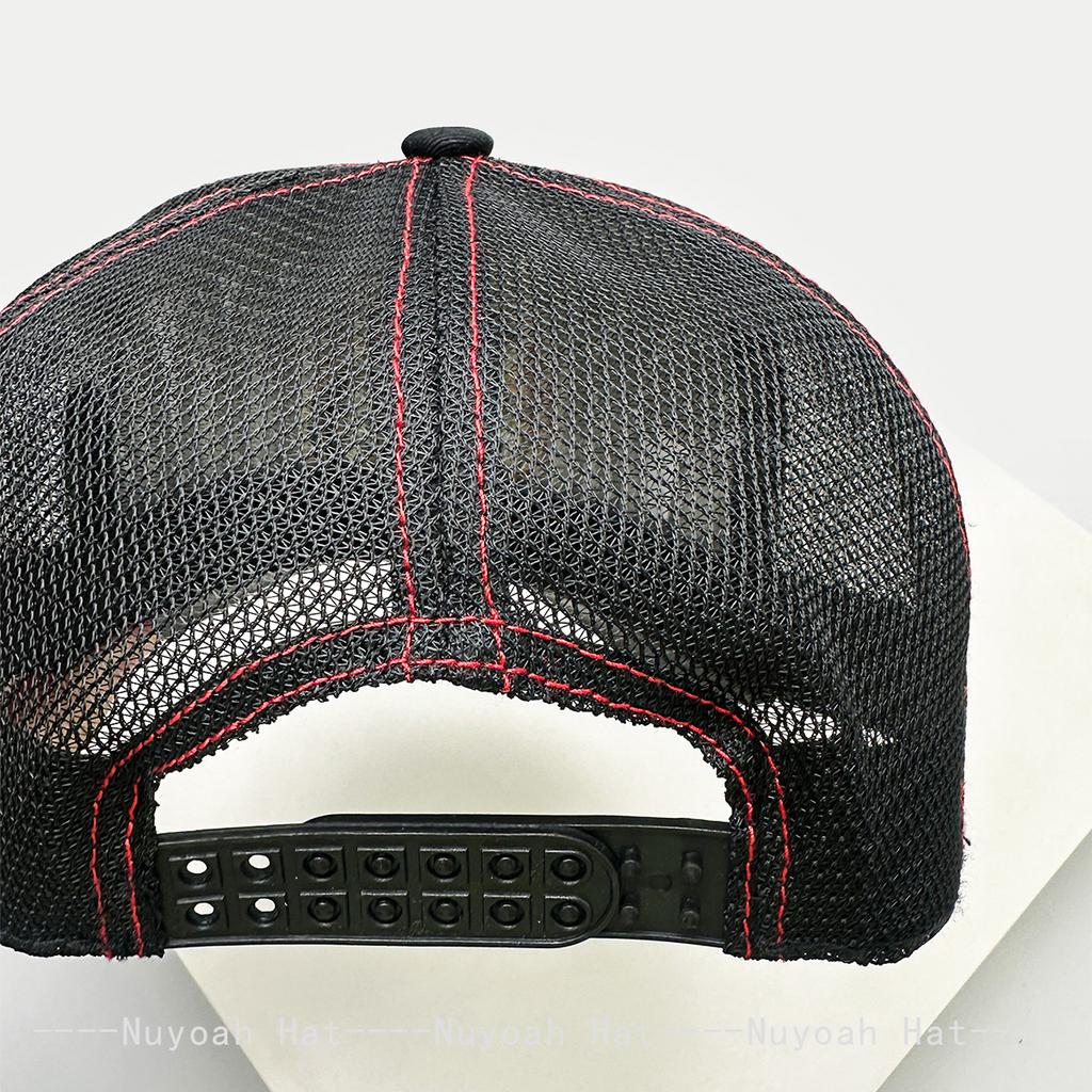 And Women Hip-Hop Embroidered Motorcycle Driver Letter Prints Baseball Caps Color Contrast Sun Protection Personalized Trucker Caps All-Match Ins