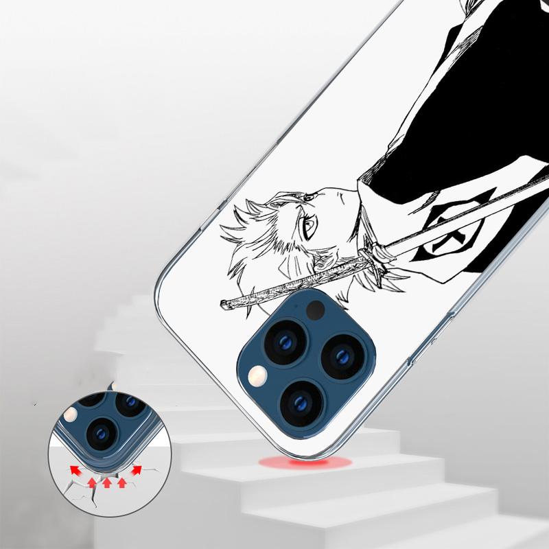Bleach Hitsugaya Toushirou Cover Phone Case For iPhone 16 17 Air 15 14 Pro Max 16E Phone Case 13 Mini 12 11 7 SE 8 Print Pattern