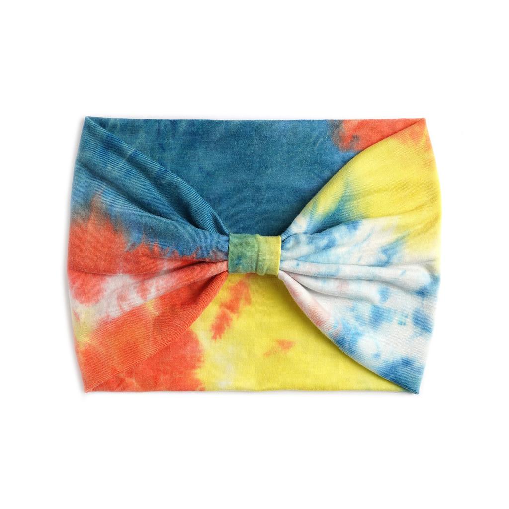 Tie Dye Headbands for Women Wide Headband Yoga Workout Head Wraps Scarf Knotted Hairband Turban Bandana Bandage Hair Accessories