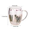 Ergonomic Handle Double Wall Glass Cup With Thickened Bottom For Stability And Safety Coffen Cup