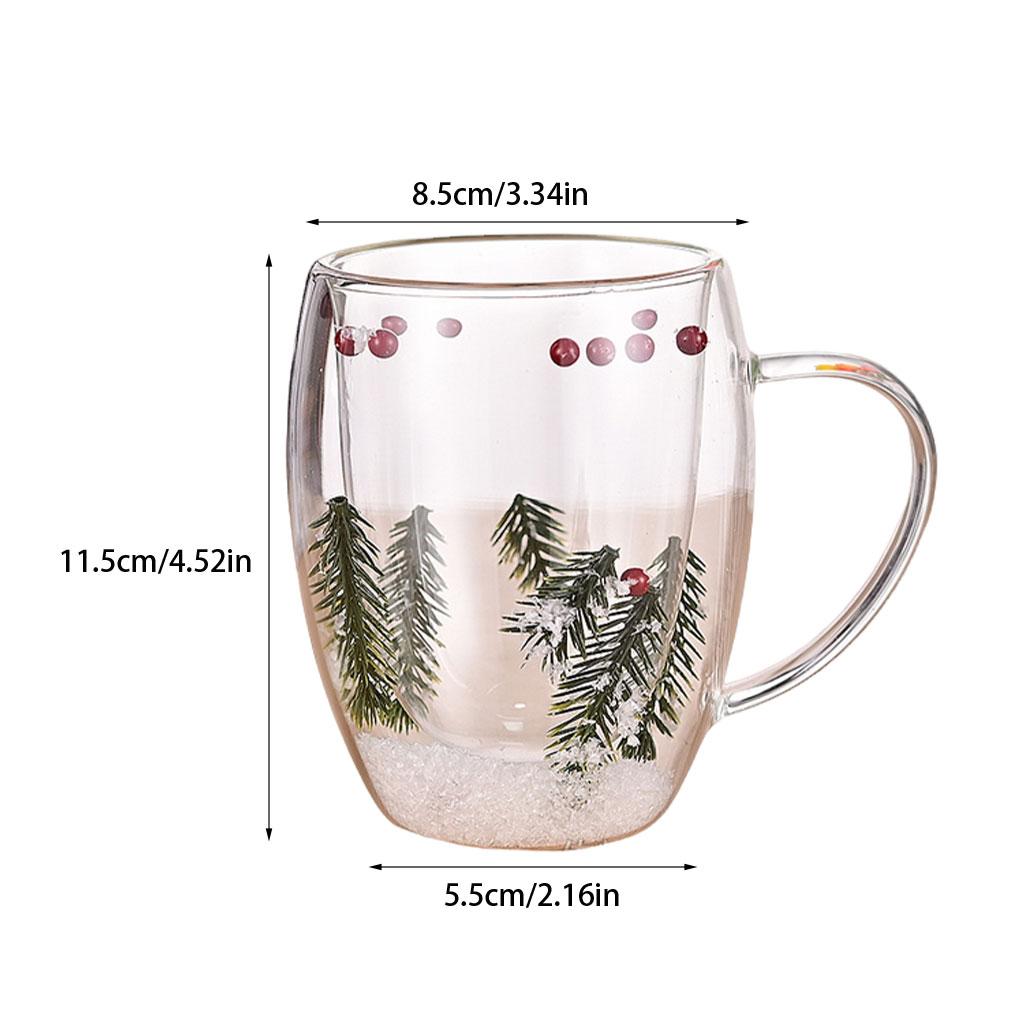 Ergonomic Handle Double Wall Glass Cup With Thickened Bottom For Stability And Safety Coffen Cup