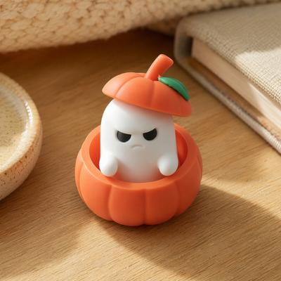 Atmospheric Desktop Decoration Halloween Ornament, 3D Printed Pumpkin Ghost Design Figure, Decor Mini for Scented Candles Spooky Home