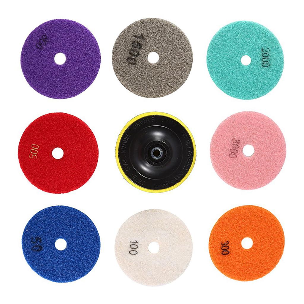 Wet Diamond Polishing Pads Grinding Discs For Granite Concrete Marble Polish 100mm