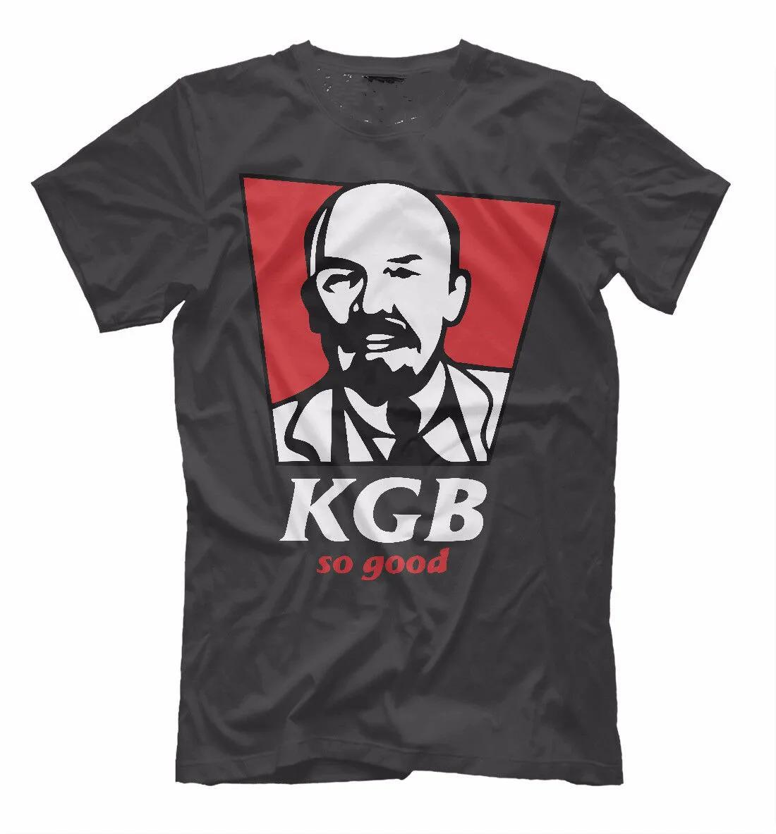 Смешная коллекция анти-брендов KGB So Good Футболка с Лениным Летняя Хлопковая С коротким рукавом Круглый вырез Унисекс Футболка Новая S3XL S