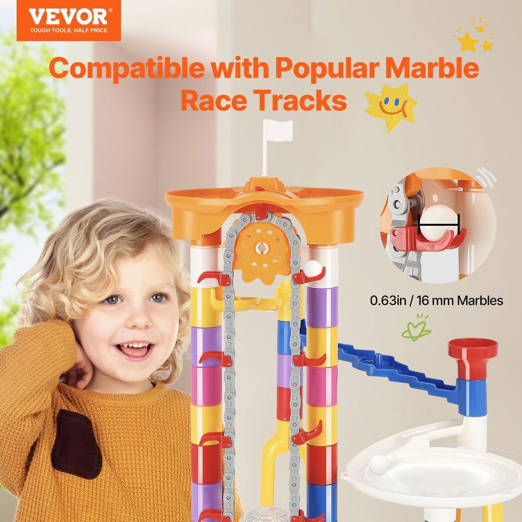 Marble Run Set 230 PCS with Motorized Elevator Educational Gift for Kids