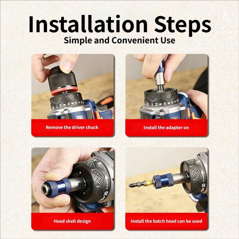 M10 Hex Quick Releases Auto Locking Adapter Electric Drill Conversion Set For Power Drill To Screwdriver Conversion Tool