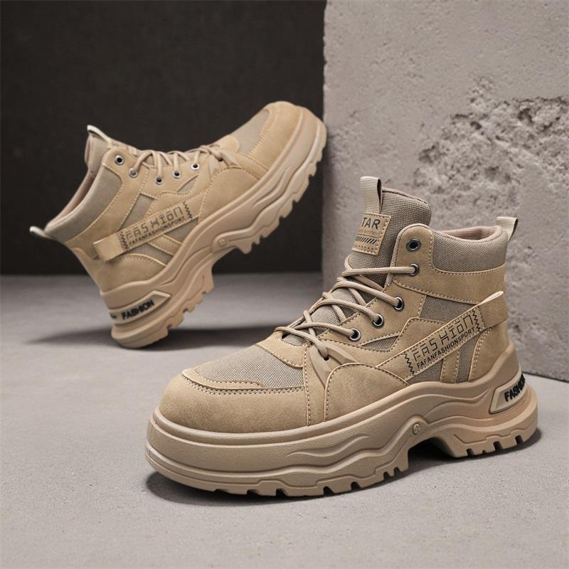 Nová móda Podzim a zima Pánské vysoké boty Martin Studenti Muži Chlapci Trendy Pracovní obuv Měkká podešev Ochrana práce Martin Tenisky