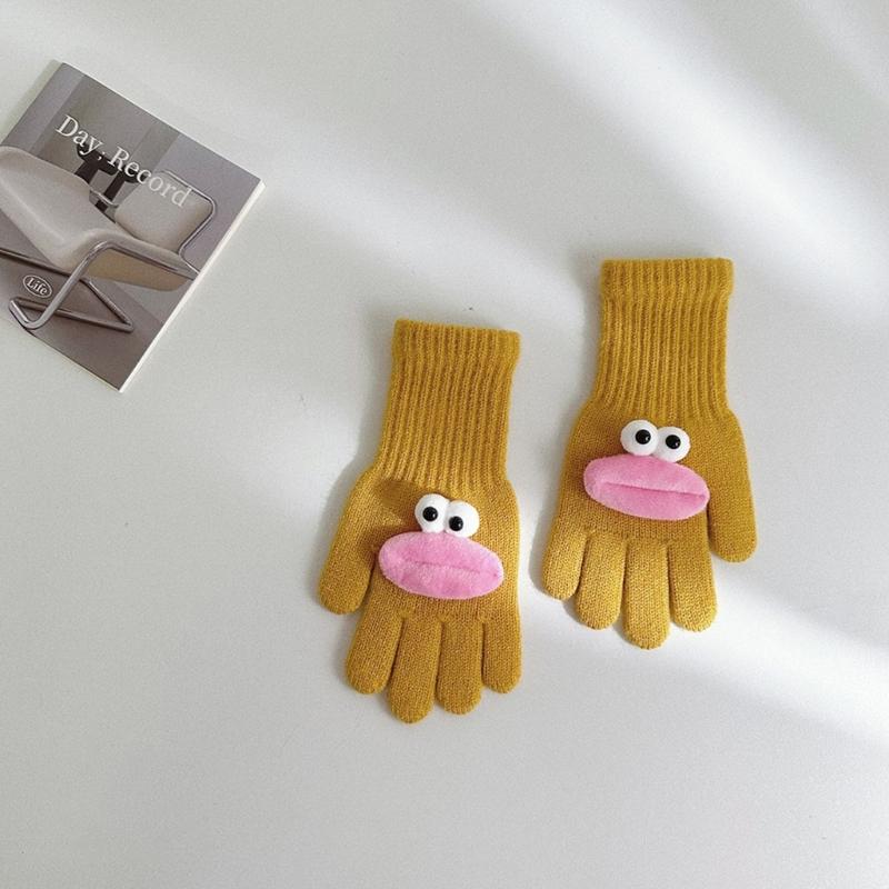 Weiche & Warme Fingerlose Handschuhe Verspielte & Bunte Fünffingerhandschuhe für Jungen & Mädchen Perfekt für Herbst & Winter Langlebig