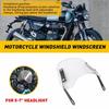 Front Clear Motorcycle Windshield Headlight Fairing Windscreen Durable 5"-7" EOA