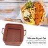 2 Pcs Silicone   Cooker Pot with Handle Rectangular Fryer Liner Tray Replacement for Kitchen Cooking Accessories