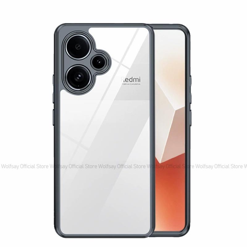 For Xiaomi Poco F6 Case Xiaomi Poco F6 Cover Shockproof Luxury Clear PC Silicone Protective Phone Back Cover For Xiaomi Poco F6