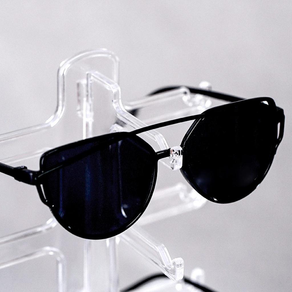 1pc Transparent Multi-layer Eyeglass Frame, Sunglasses Display Frame, Desktop Storage Frame, Minimalist Storage Frame