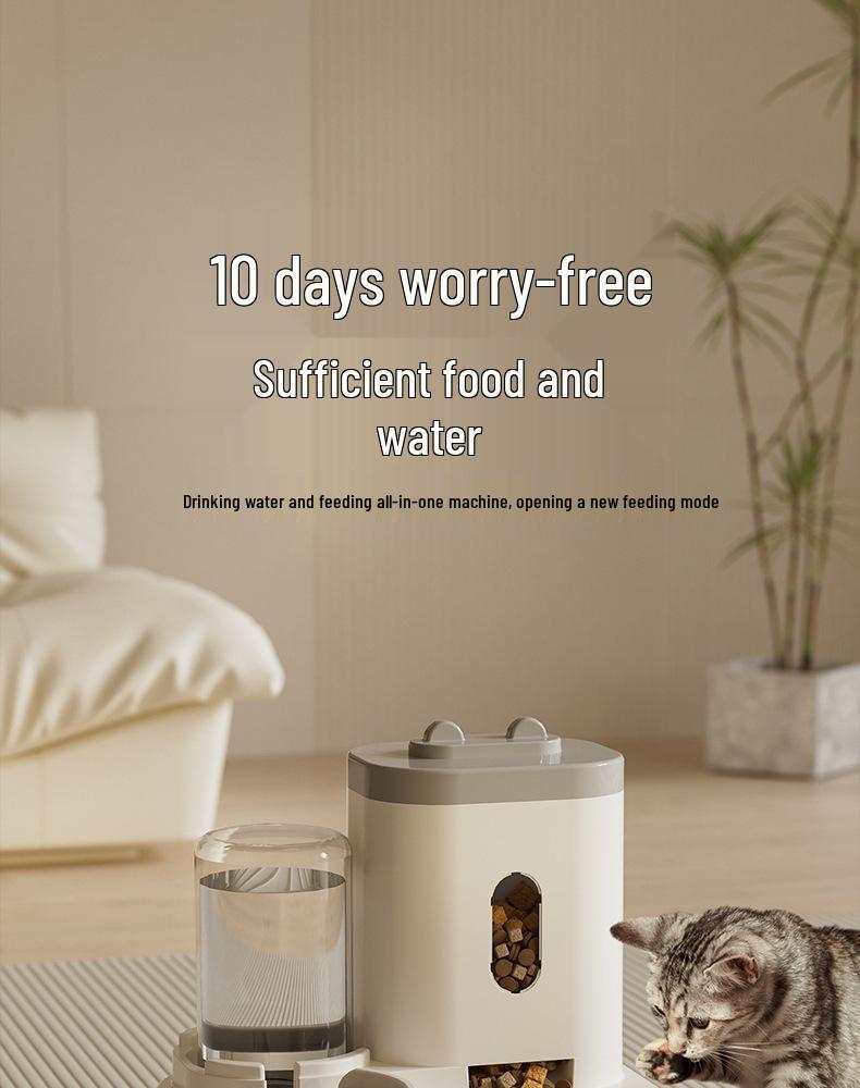 Automatic Pet Feeder & Water Dispenser Set with Food Storage for Cats & Dogs
