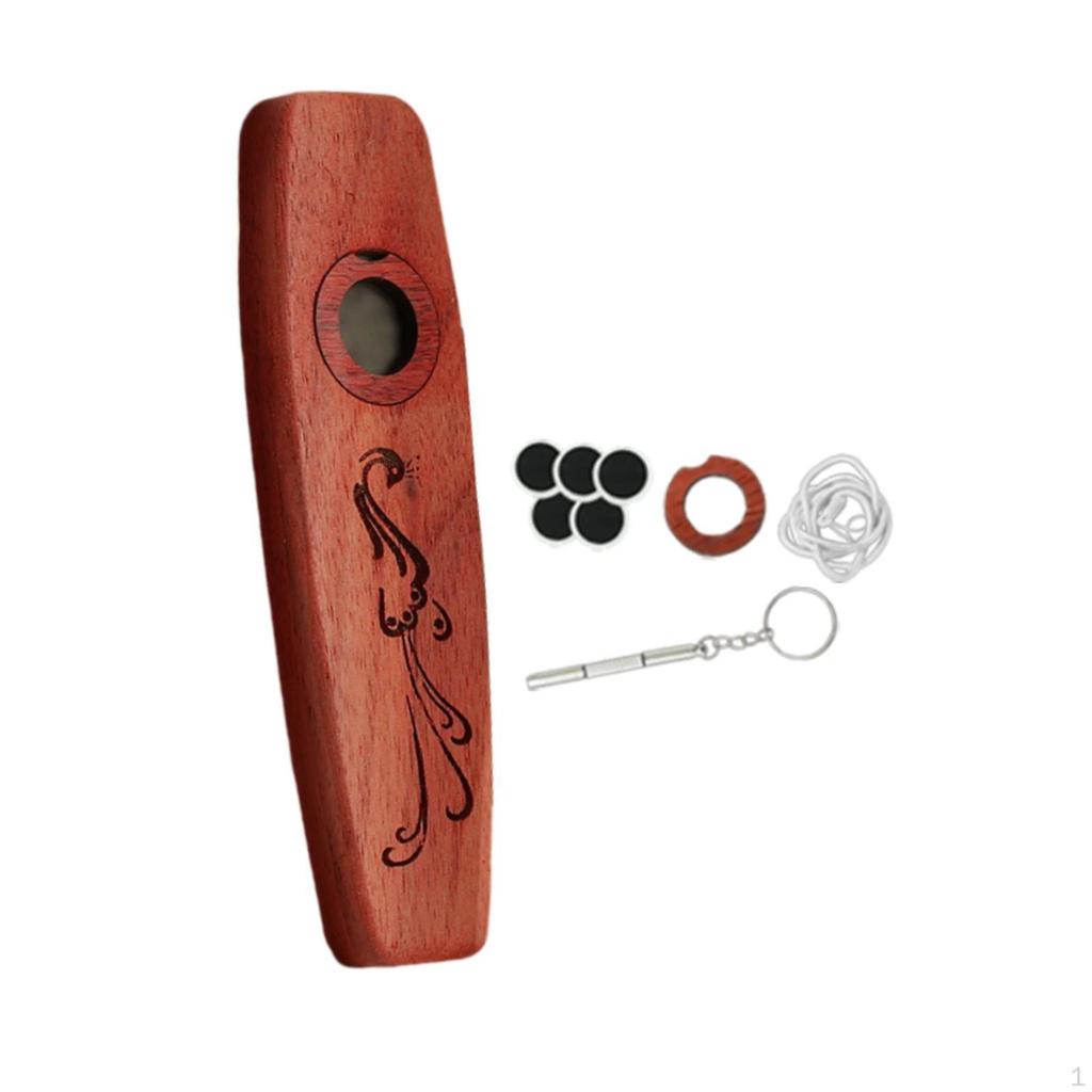 Kazoo Flute Crafted From Wood with Accessories for Outdoor Celebrations