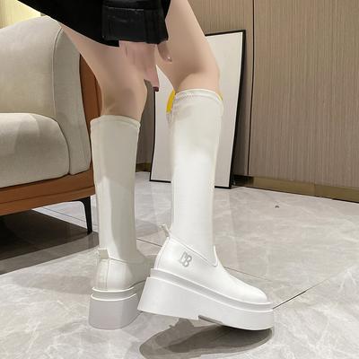 Schuhe für Frauen Neue Plateau Damenstiefel Kniehoch Punkstiefel Hoher Absatz Trendige Party Cosplay Damenschuhe Zapatos