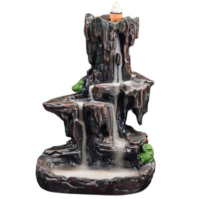 EU SOU Rückfluss-Räucherkegelhalter, Räucherkegelhalter, Räucherstäbchenhalter, Entspannung, Meditation, Yoga, Heilung, Innendekoration (19 cm)