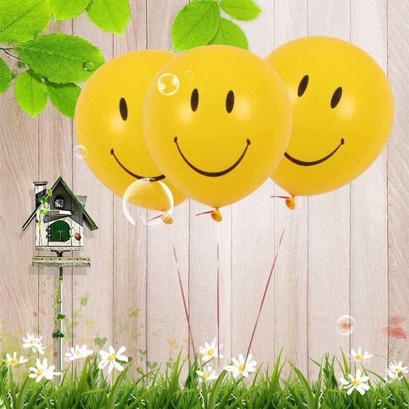 MACAENA 12 Pcs Smile Balloons,18 Inch Smiley Face Balloons,Birthday Party Balloons - View #4