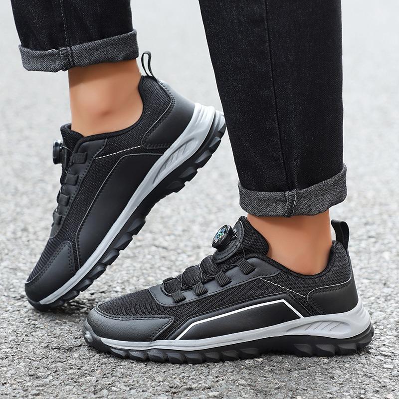 Neue trendige Outdoor-Sport-Herrenschuhe, verschleißfest und atmungsaktiv, Laufschuhe, vielseitige Freizeitschuhe mit drehbarem Knopf