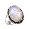 Natural Rainbow Moonstone Gemstone 925 Solid Sterling Silver Ring Size 6 l2f26