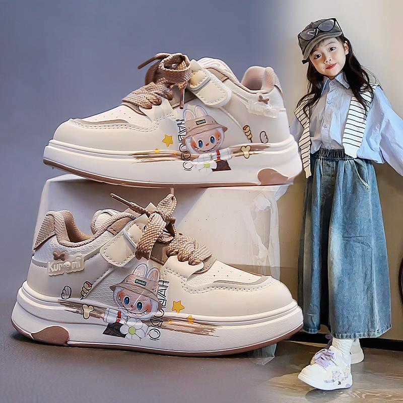 Girls' Shoes 2025 Autumn New Labub Children's Board Shoes Student Casual Sports Shoes Medium and Older Children's Running Shoes