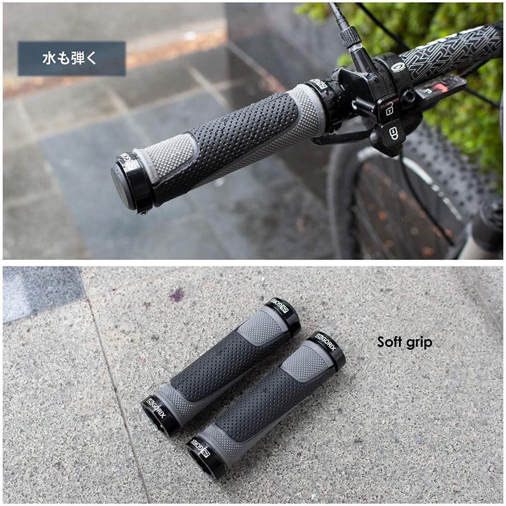 GORIX Bicycle Grips Grips for Cross and Soft Red [Double Lock-On Bikes, MTB, Bicycles] GX-776AD3-L2-G2