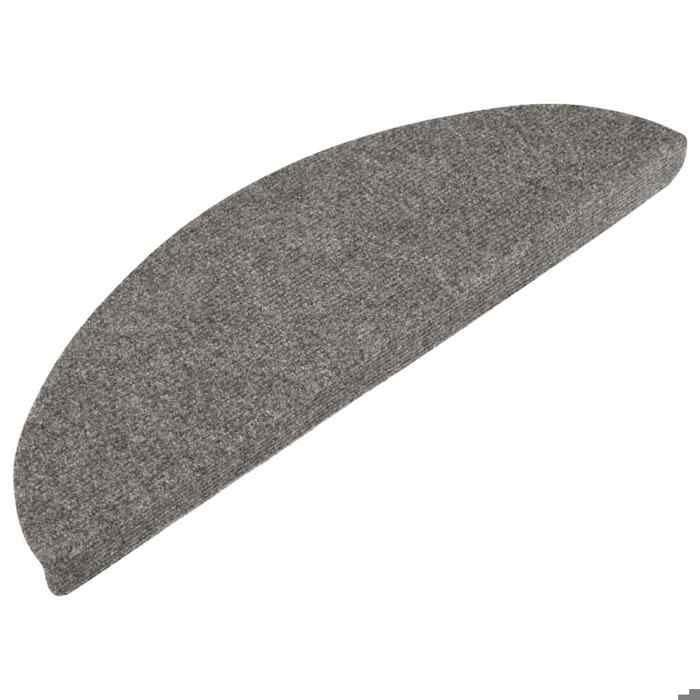 VidaXL Tapis d'escalier auto-adhésifs 20 pcs gris 56x17x3 cm, bande de roulement, tapis de bande de roulement d'escalier, 3365909