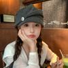 Japanese pleated silver label loose beret children autumn Sichuan West travel breathable octagonal hat casual versatile painter hat